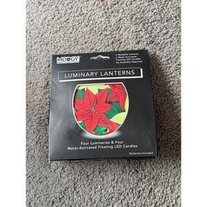 MODGY Luminaries Lanterns Set Four Reusable Water Activated Floating LED Candles